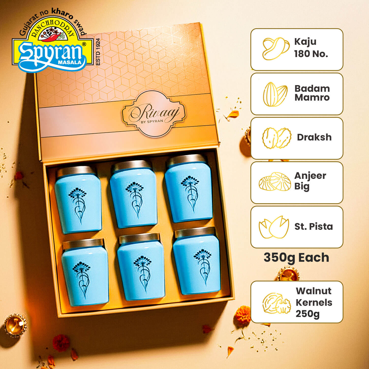 GOLDEN-6 GLASS BOTTLE
